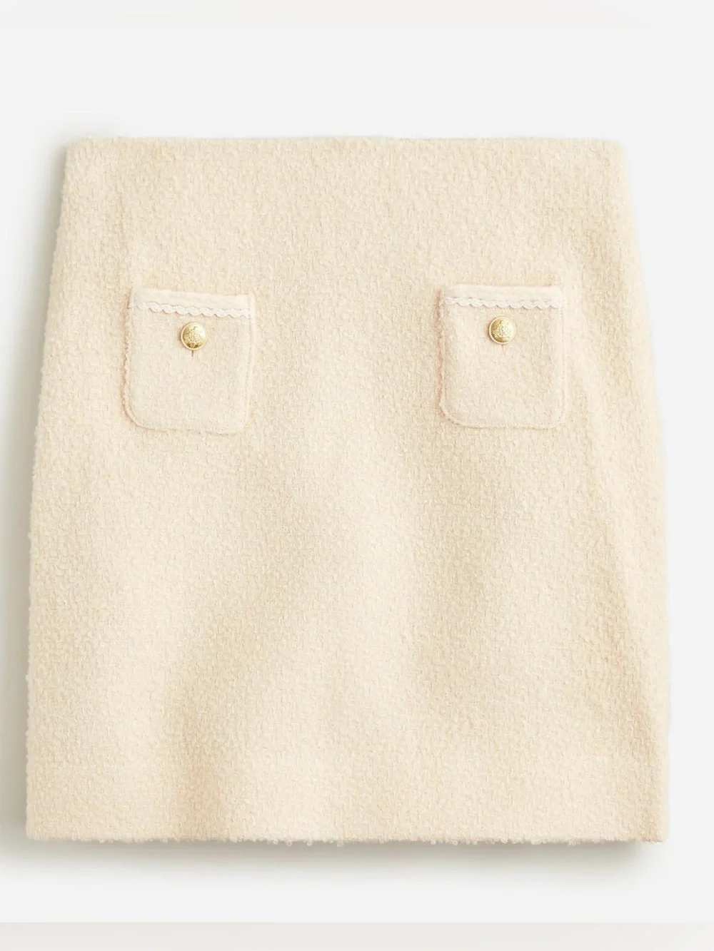 J. Crew Mini skirt in wool-blend bouclé blend